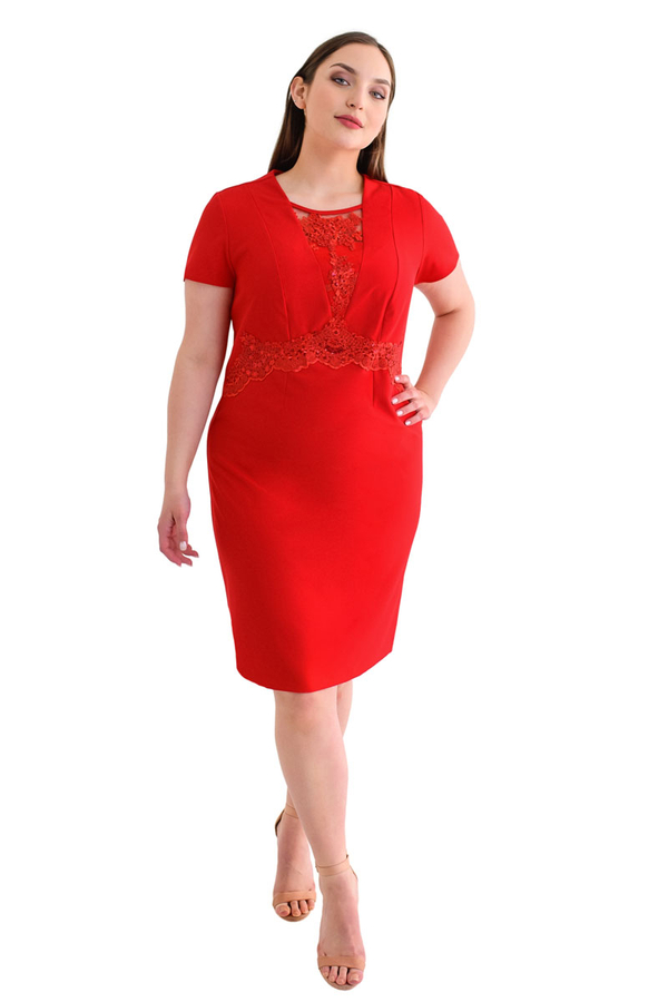 Sukienka FSU1045 CZERWONY