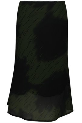 Spódnica FSP771 CZARNY + ZIELONY CIEMNY