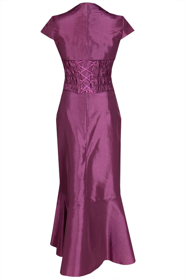 Sukienka FSU031 AMARANTOWY CIEMNY