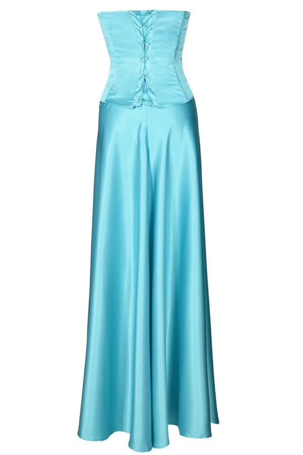 Sukienka FSU088 TURKUSOWY