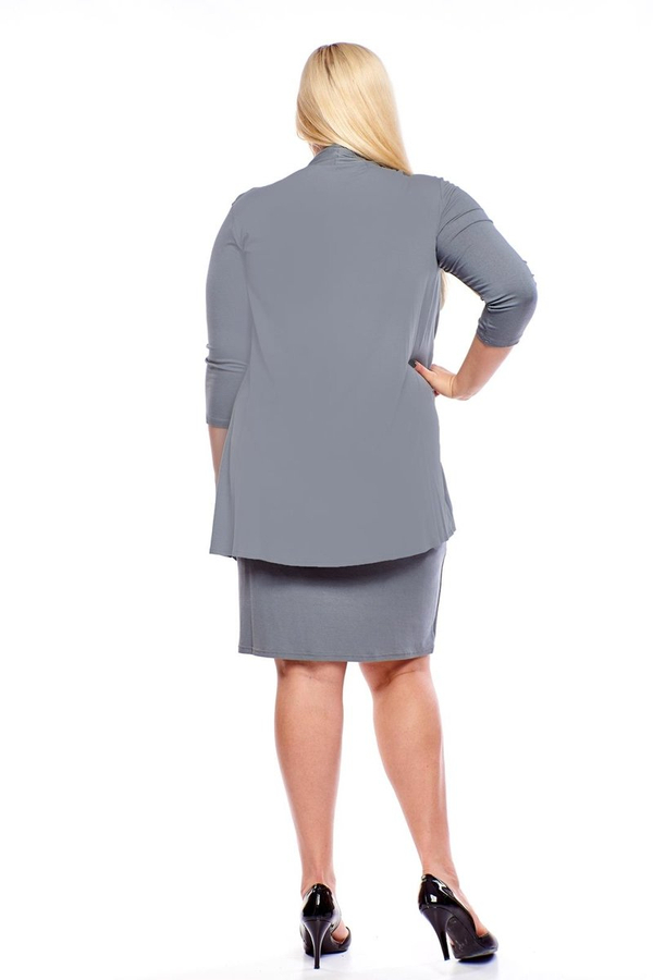 Sukienka FSU1010 SZARY