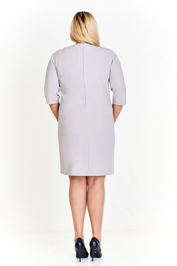 SAMERA Sukienka M5811 Szary jasny