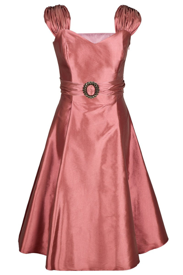 Sukienka FSU135 RÓŻOWY-CEGLASTY