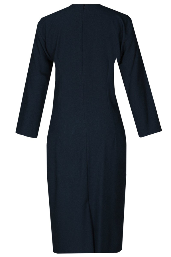 Sukienka FSU650 GRANATOWY+EKRI