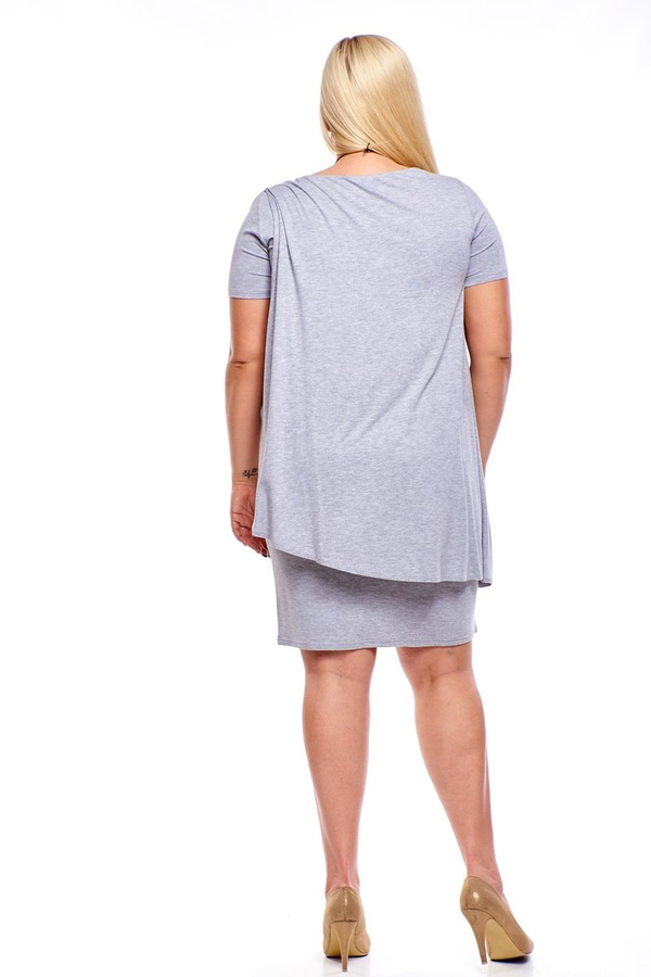 Sukienka FSU1001 SZARY JASNY MELANŻ