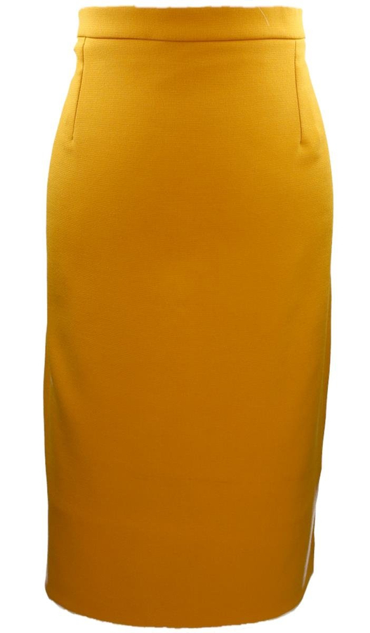 Spódnica FSP641 MUSZTARDOWY