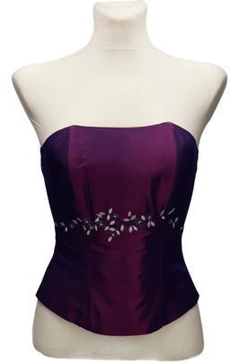 Gorset FGR042 PURPUROWY  tafta