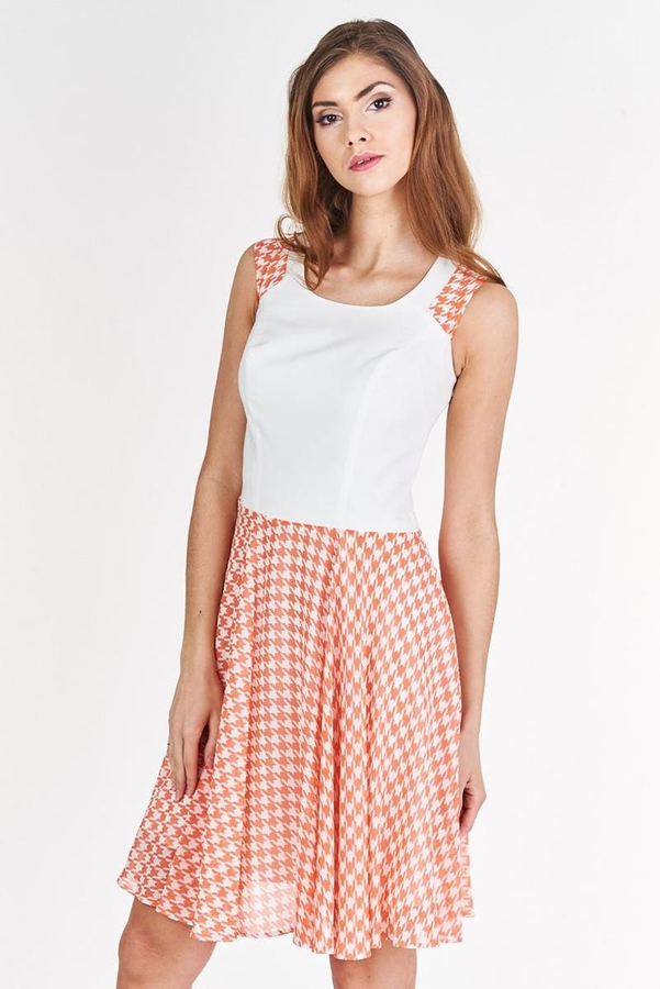 Sukienka FSU357 EKRI KORALOWY