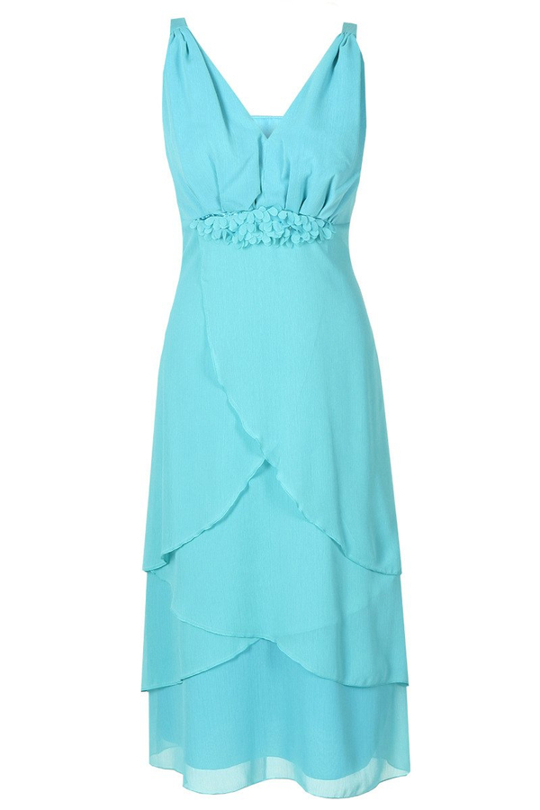 Sukienka FSU220 TURKUSOWY ŚREDNI