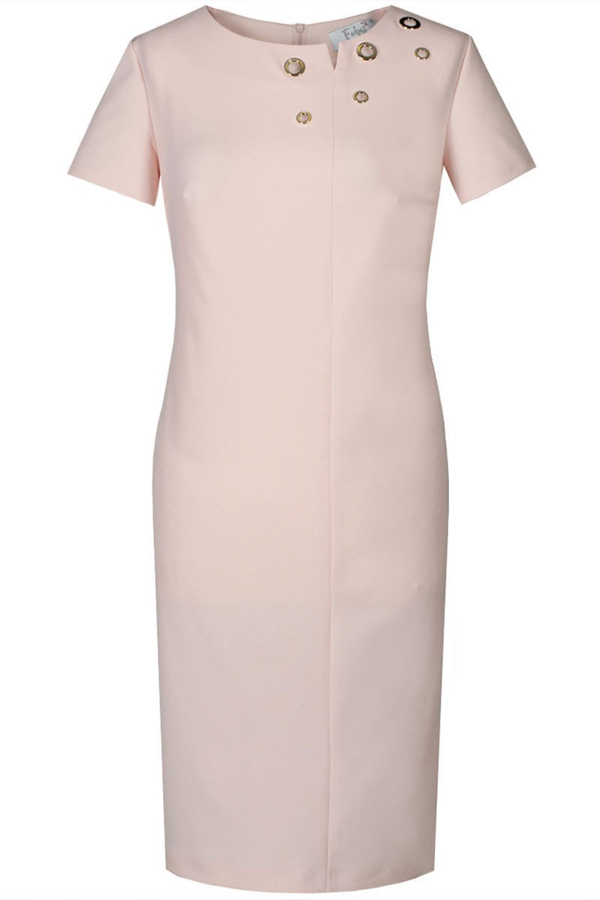 Sukienka FSU1110 ŁOSOSIOWY JASNY