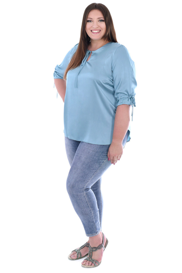 Bluzka FBZ1034 SELEDYNOWY gładki