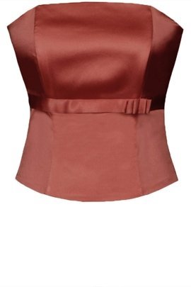 Gorset FGR082 RUDO-POMARAŃCZOWY tafta