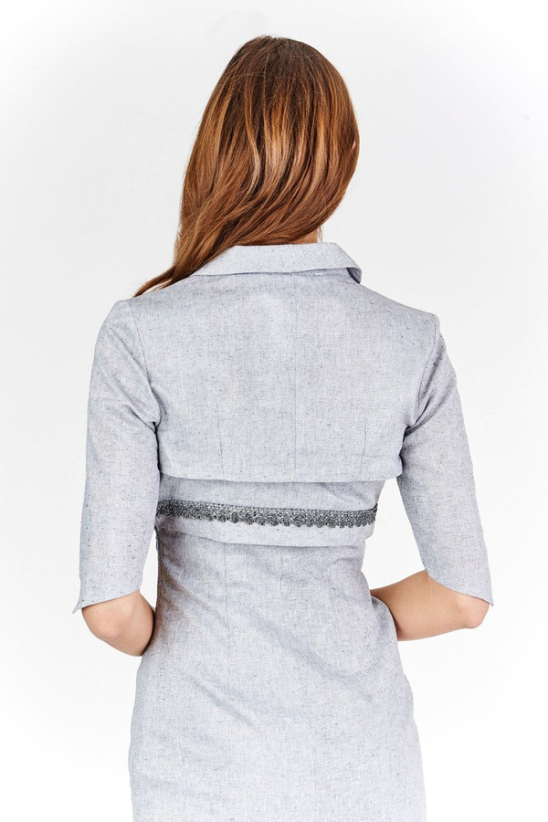 Bolerko FBL927 SZARY JASNY + SREBRNA NIĆ