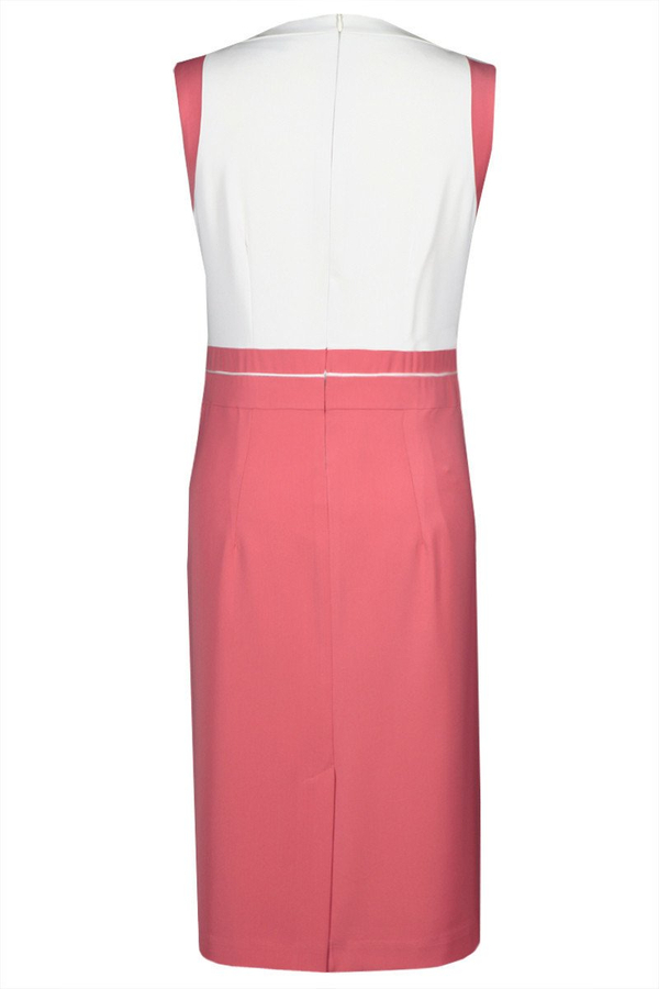 Sukienka FSU266 KORALOWY EKRI