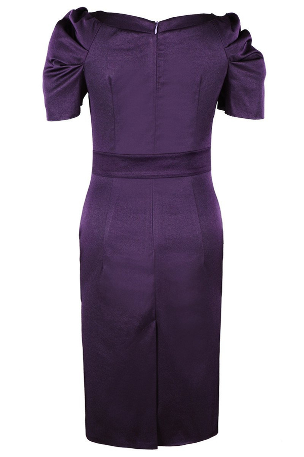 Sukienka FSU203 ŚLIWKOWY CIEMNY