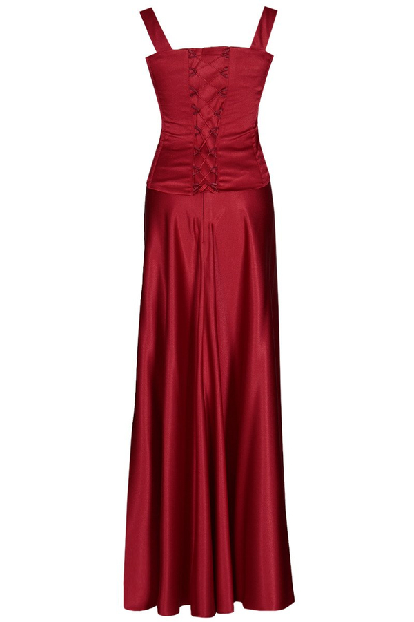 Sukienka FSU001 CZERWONY CIEMNY