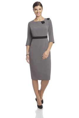 Sukienka FSU287 GREY BLACK
