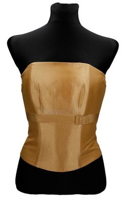 Gorset FGR082  ZŁOTY tafta