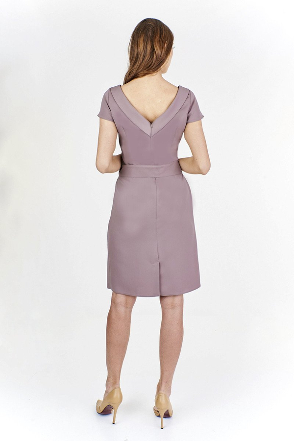 Sukienka FSU199 BEŻOWY CIEMNY