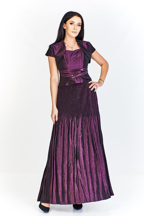 Sukienka FSU139 ŚLIWKOWY CIEMNY