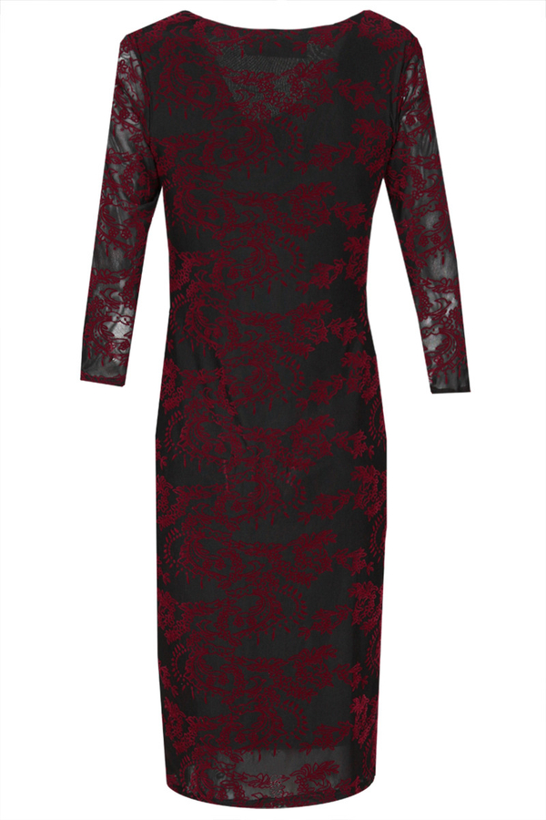 Sukienka FSU764 BORDOWY