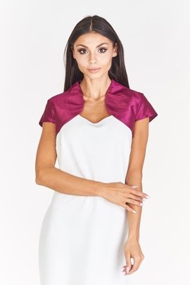 Bolerko FBL172 AMARANTOWY CIEMNY tafta