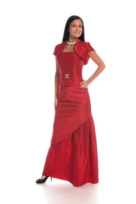 Sukienka FSU063 CZERWONY MOCNY