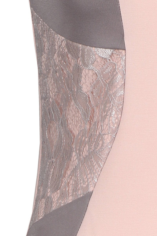 Sukienka FSU352 ŁOSOSIOWY JASNY  BEŻOWY CIEMNY