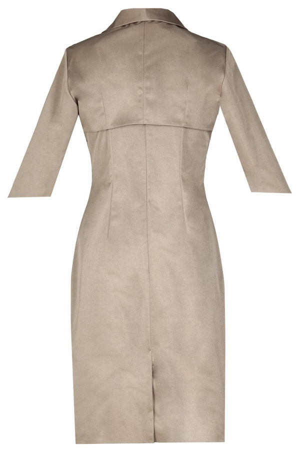 Sukienka FSU201 BEŻOWY CIEMNY