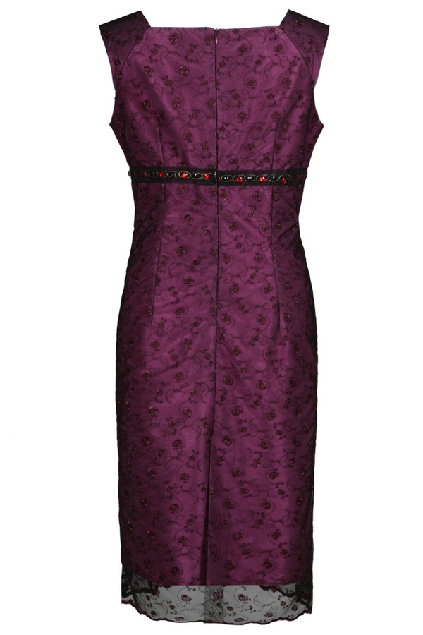 Sukienka FSU161 AMARANTOWY ŚREDNI