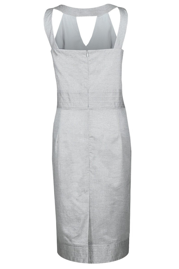 Sukienka FSU673 SZARY JASNY + SREB