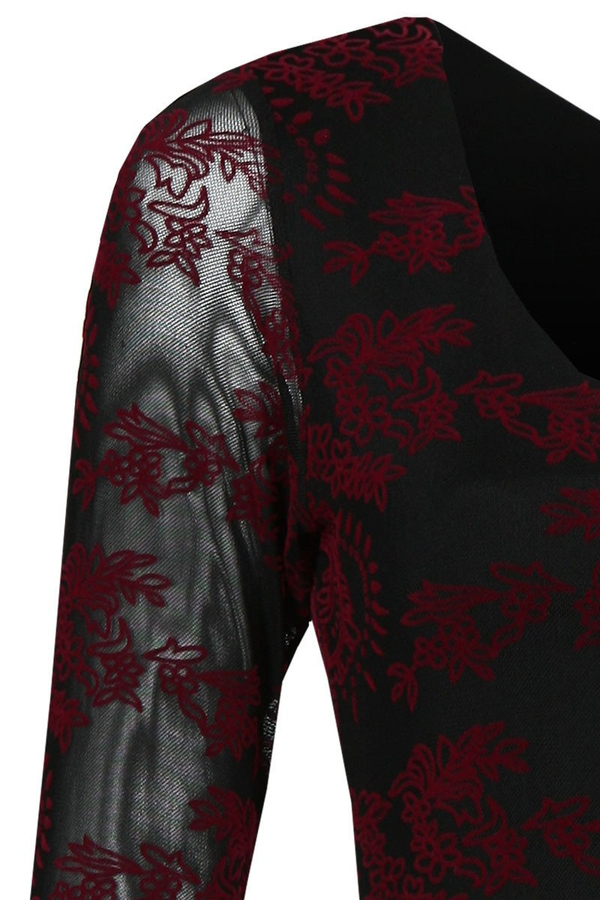 Sukienka FSU463 BORDOWY