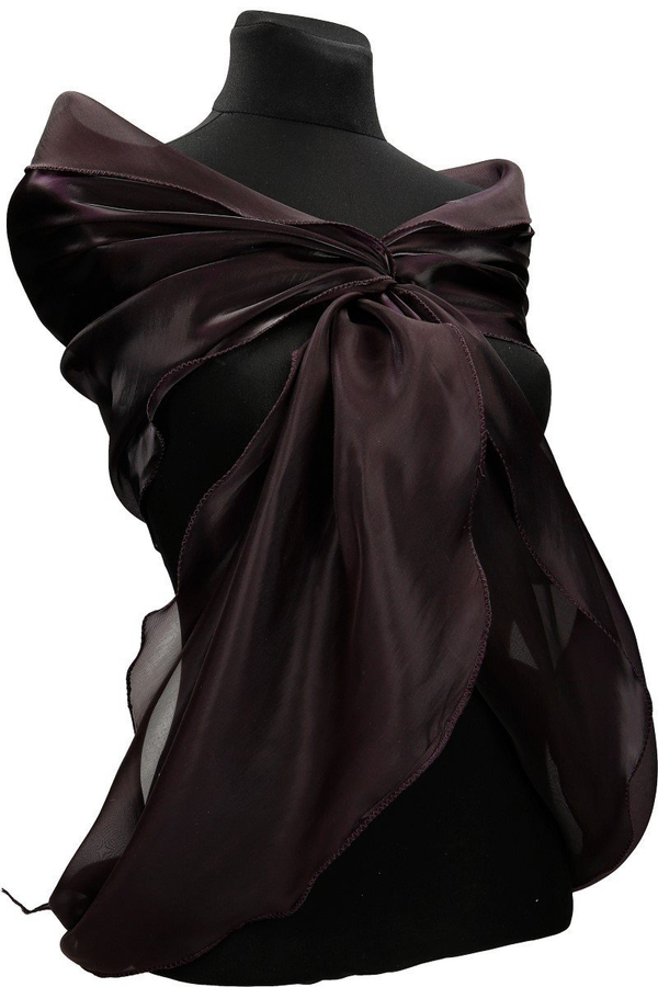 Szal FSZ056 ŚLIWKOWY CIEMNY