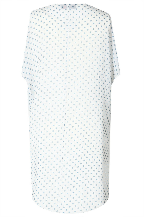 Sukienka FSU620 EKRI+ BIAŁY kropki