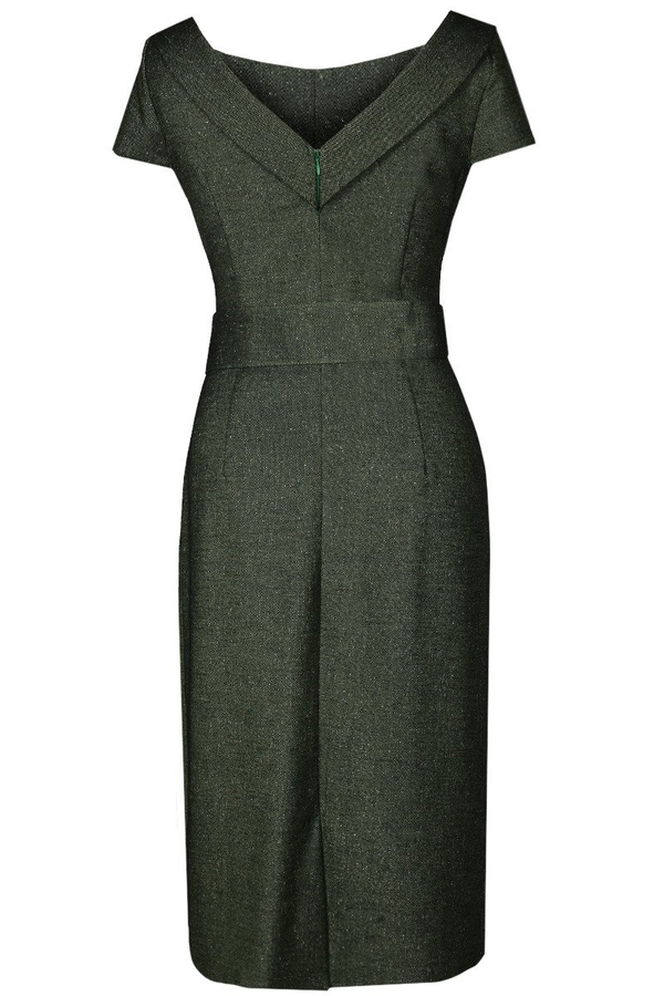 Sukienka FSU199  CZARNY + ZIELONY