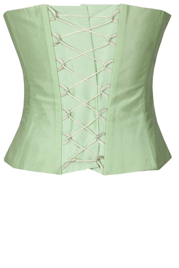 Gorset FGR042 SELEDYNOWY JASNY  tafta