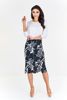 Spódnica FSP771 CZARNY + BIAŁY