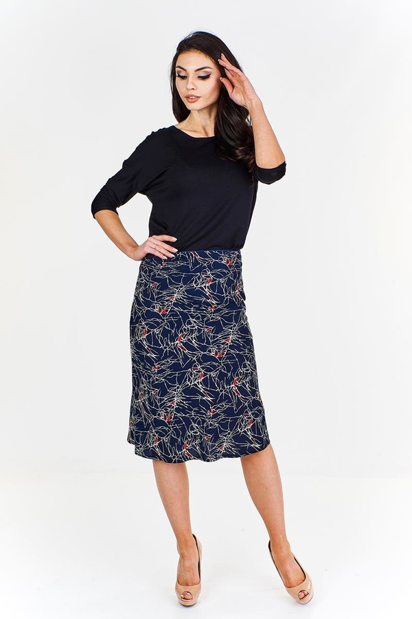 Spódnica FSP771 GRANATOWY wzór