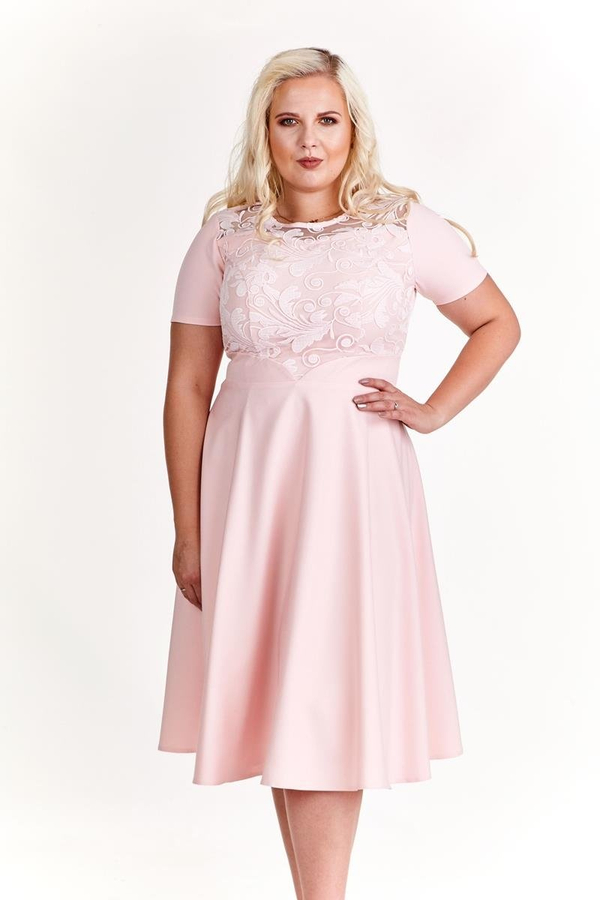 Sukienka FSU934 ŁOSOSIOWY JASNY