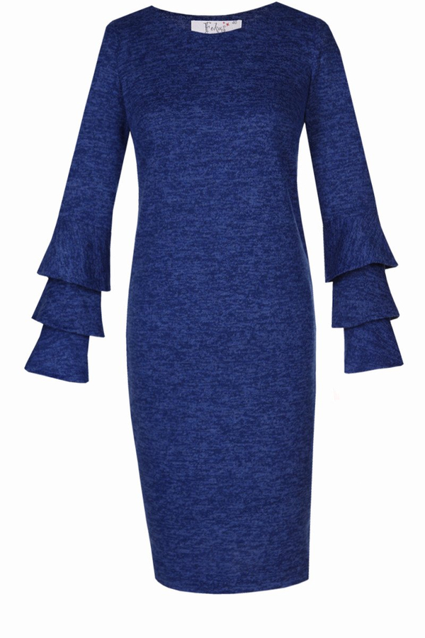 Sukienka FSU894 CHABROWY CIEMNY melanż