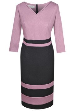 Dress FSU299 BLACK DIRTY PINK