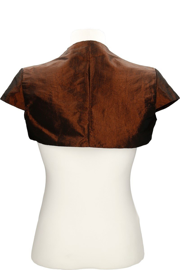 Bolerko FBL172 BRĄZOWO-MIEDZIANY  tafta