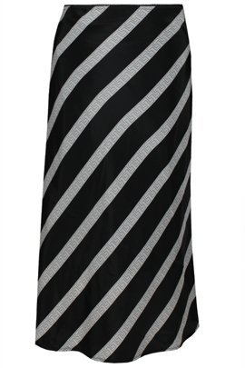 Spódnica FSP771  CZARNY + BIAŁY paski