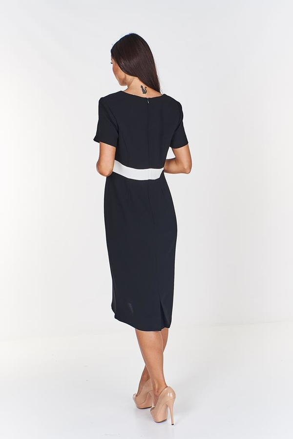 Sukienka FSU911 CZARNY + EKRI