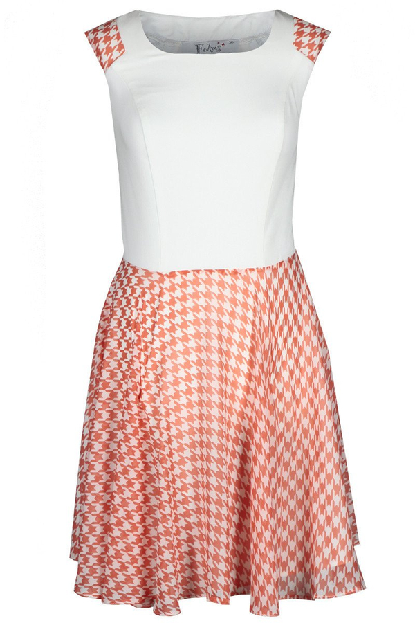 Sukienka FSU357 EKRI KORALOWY