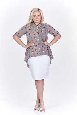 Bluzka FBZ932 BIAŁY + CZARNY arbuzy