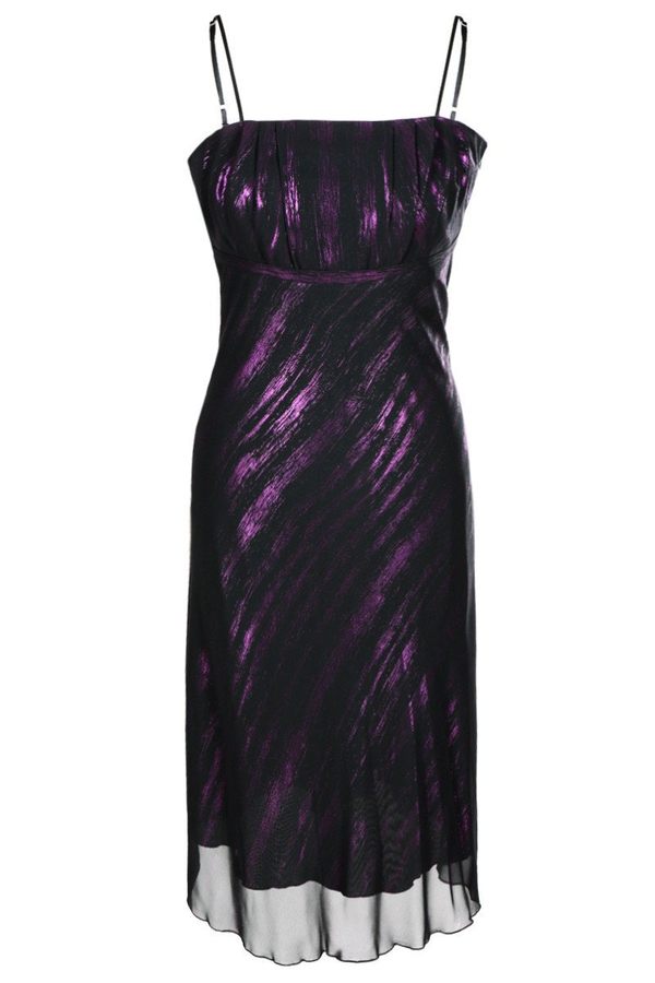Sukienka FSU117 CZARNY PURPUROWY