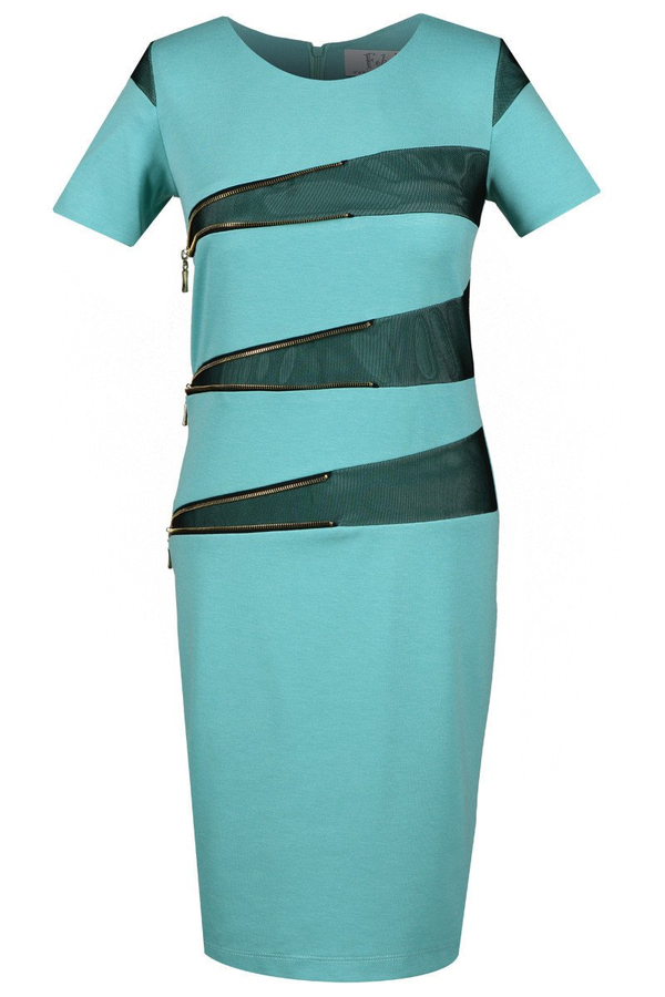 Sukienka FSU349 TURKUSOWY CIEMNY