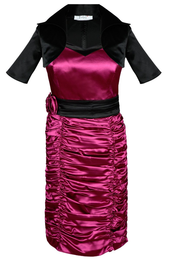 Sukienka FSU190 AMARANTOWY ŚREDNI