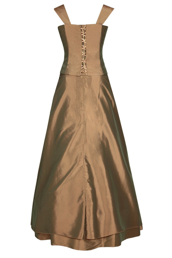 Sukienka FSU059 MIEDZIANO ZIELONY